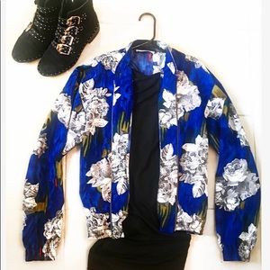 VINTAGE* Kensington Square zip front bomber jacket